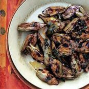 GRILLED BABY ARTICHOKES w/CAPERS & MINT