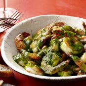 Shrimp with green sauce (Food Network Mag)