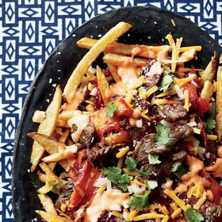 French Fries with Bulgogi and Caramelized Kimchi