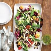 Chickpea Salad with Heirloom Cherry Tomatoes, Corn and Black Beans