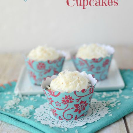 Triple Coconut Cupcakes