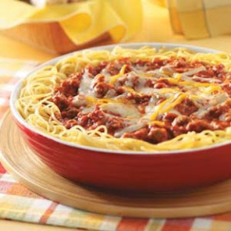 Make-Ahead Sausage Spaghetti Pie