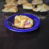 Breakfast Croissants Stuffed with Ham and Gruyere 