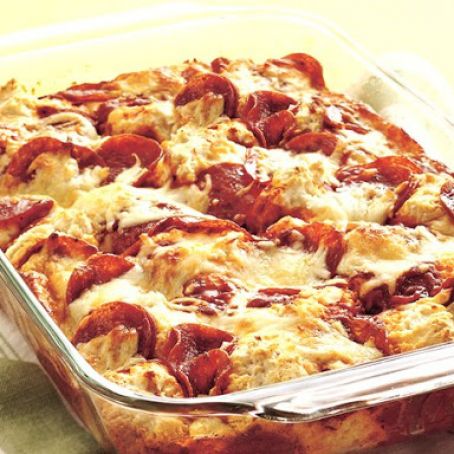 4-Ingredient Pizza Bake