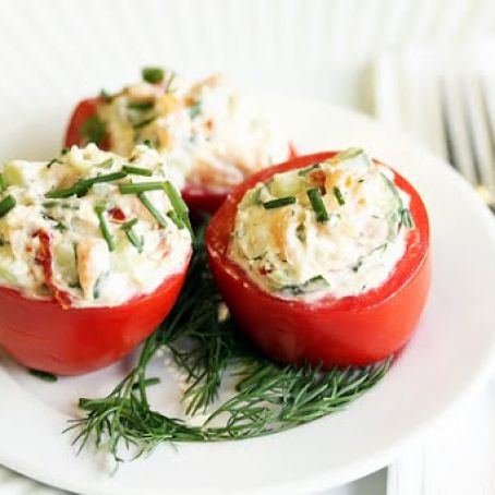 Smoked Salmon Tomato Cups