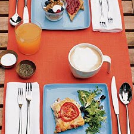 Ham, Swiss, and Tomato Strata