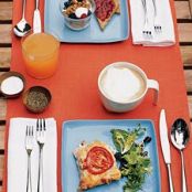 Ham, Swiss, and Tomato Strata