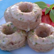 Strawberry Lemon Basil Mini Donuts