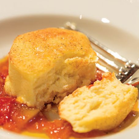 Pecorino Flans with Tomato Sauce (Pecorino Tortas con Salsa di Pomodoro)