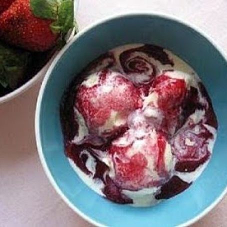 Mixed Berry Soup with Gelato