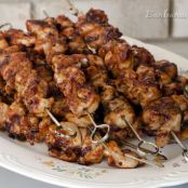 BBQ Chicken Kebabs with a Spicy Bacon Rub