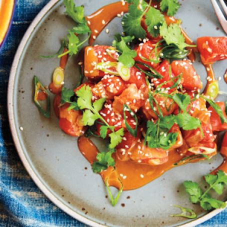 Sesame-and-Soy Watermelon Poké