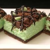 St Patricks Chocolate Mint Cheesecake Bars
