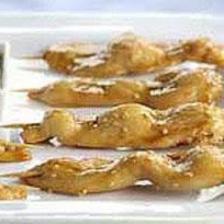 Golden Asian Sesame Chicken Skewers