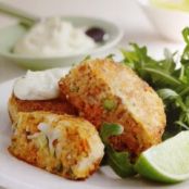 Salmon and Dill Potato Patties with Lime Mayonnaise