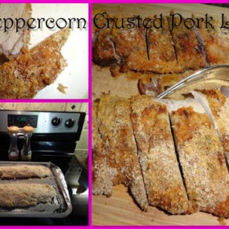 Peppercorn Crusted Pork Loin with Creamy Sauce