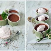 chocolate & rubarb pots
