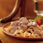 Slow Cooker Beef Stroganoff for 2