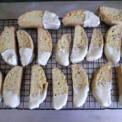White Chocolate Dipped Lemon-Almond Biscotti