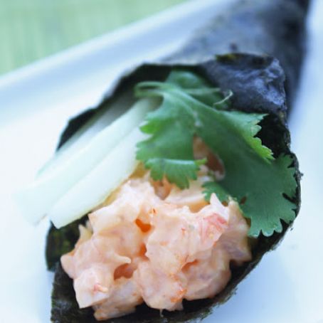 Low Carb Spicy Shrimp Hand Rolls