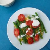 Green Bean, Corn and Tomato Salad with Buttermilk Dressing