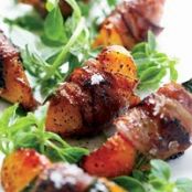 Pancetta-Wrapped Peaches with Basil and Aged Balsamic