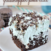 Grasshopper Poke Cake