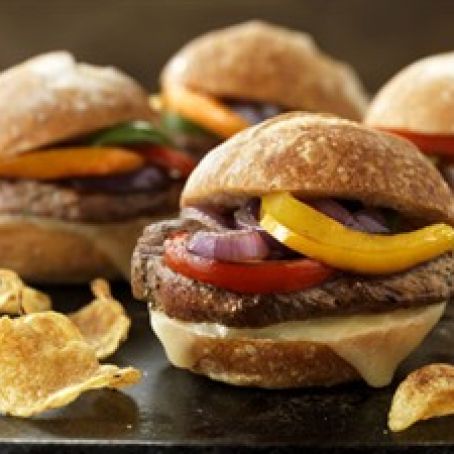 BEEF STEAK AND PEPPER SLIDERS