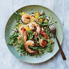 Grilled Shrimp with Black-Eyed Peas and Chimichurri