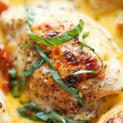 CHICKEN WITH SUN-DRIED TOMATO CREAM SAUCE