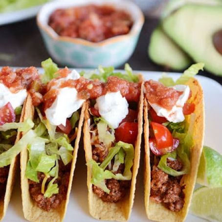 THE BEST GROUND BEEF (OR GROUND TURKEY) TACOS