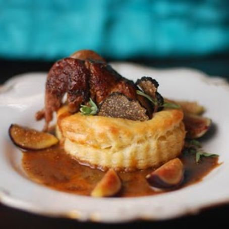 Quail, Foie Gras in Puff Pastry