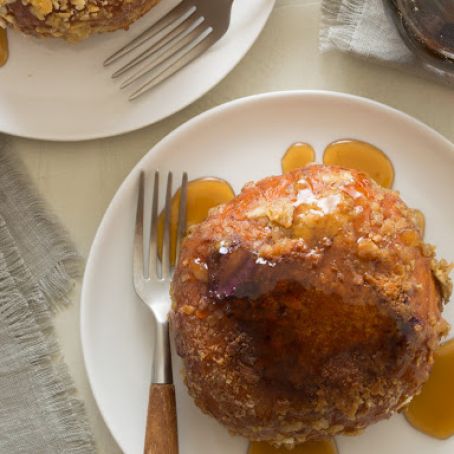 Blueberry and Mascarpone Stuffed Brioche French Toast