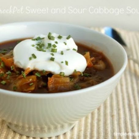Crock Pot Sweet and Sour Cabbage Soup