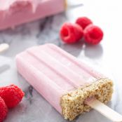 Raspberry Cheesecake Yogurt Popsicles