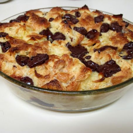 Chocolate Croissant Bread Pudding