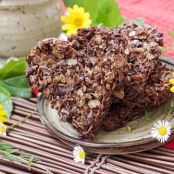 Chocolate Granola Heart Cookies