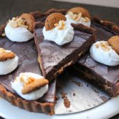 No Bake Chocolate and Peanut Butter Pie