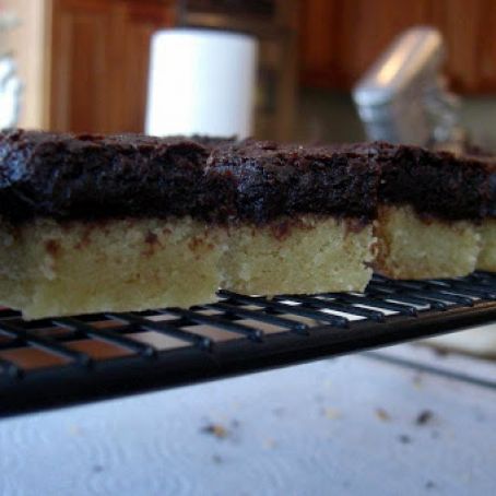 Brownie Squares with a Butter Cookie Base