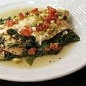 Baked Tilapia and Fresh Spinach