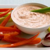 Red Pepper Dip with Raw Vegetables