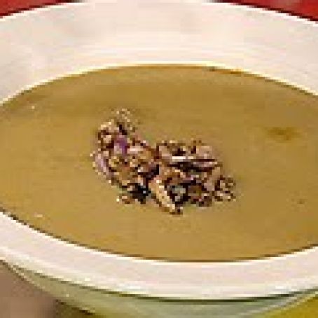 Pumpkin Soup with Chili Cran-Apple Relish