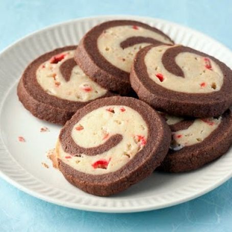 Chocolate Peppermint Pinwheel Cookies