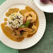 Cauliflower Pilaf, Curried Shrimp & Beets