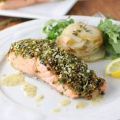 Pistachio Pesto Crusted Salmon