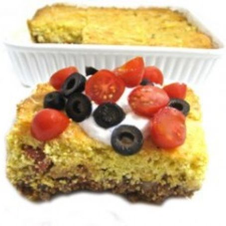 Skinny Taco Style Cornbread Casserole (Tamale Pie)