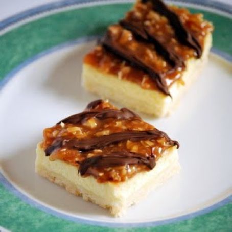 Samoas Cheesecake Bars