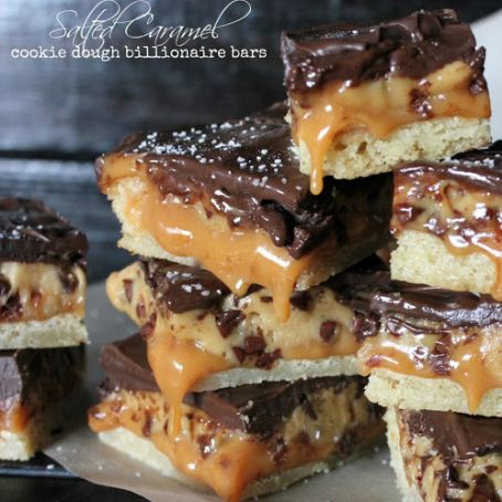 ~Salted Caramel Cookie Dough Billionaire Bars! | Oh Bite It