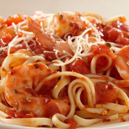 Shrimp Pasta with Spicy Tomato Sauce Recipe