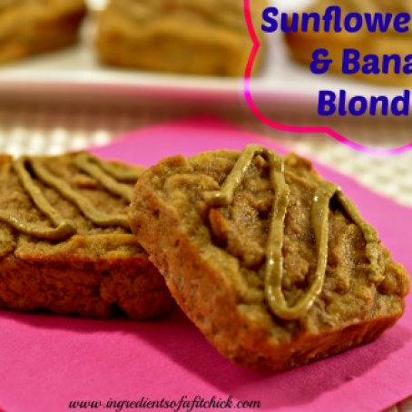Sunflower Seed and Banana Blondies